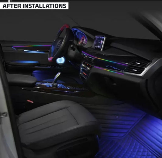 GENFRID K4 Ultra Ambient Lights Multi Color In Single Strip For Car Interior– Set Of 10 Car Fancy Lights(Multicolor)