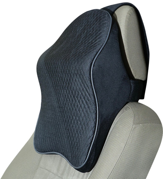 GENFRID Car Neck Pillow/Rest(Black Memory Foam)(Rectangular, Pack of 1)