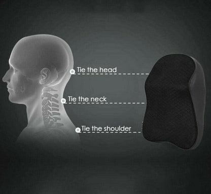 GENFRID Car Neck Pillow/Rest(Black Memory Foam)(Rectangular, Pack of 1)