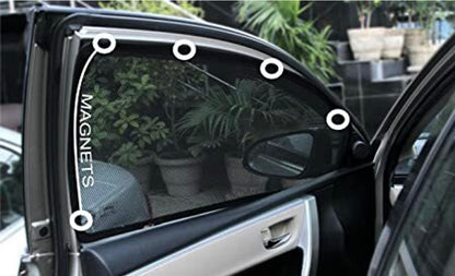 Genfrid Car Sunshade/Car Side Window Shades For Alto 800 (Zipper)