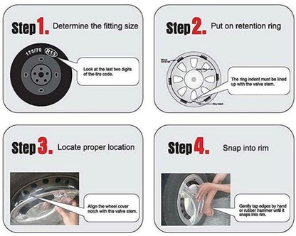 GENFRID Wheel Cover, Car wheel cap, Car wheel hubcap (14 INCH)