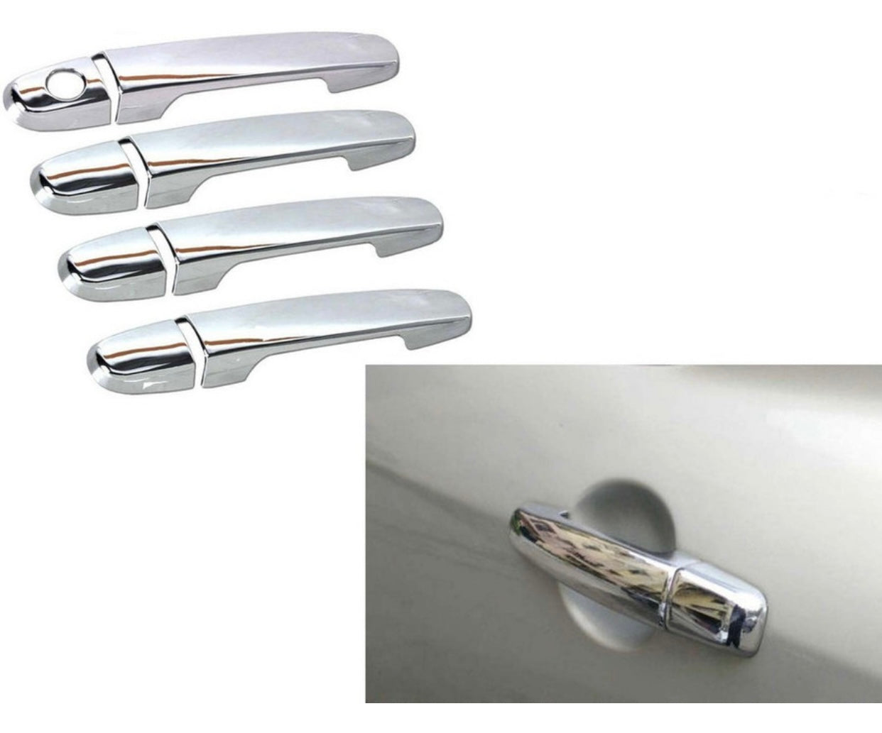 GENFRID Car Chrome Door Handle Covers For Tata Nexon