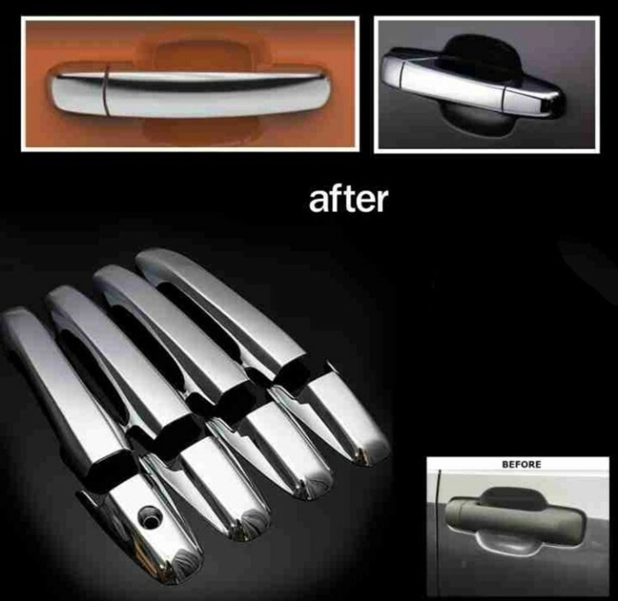 GENFRID Car Chrome Door Handle Covers For Tata Nexon