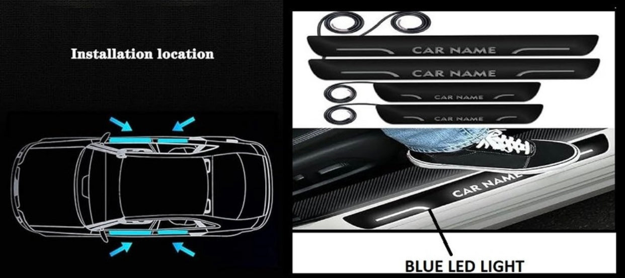 Genfrid Car Door Foot Step Led Sill Plate, Door Sill Plate For Mahindra XUV 3XO