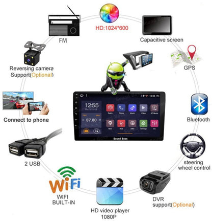 Genfrid Car Android Media Player 9inch Ram+Rom (2GB+32GB)