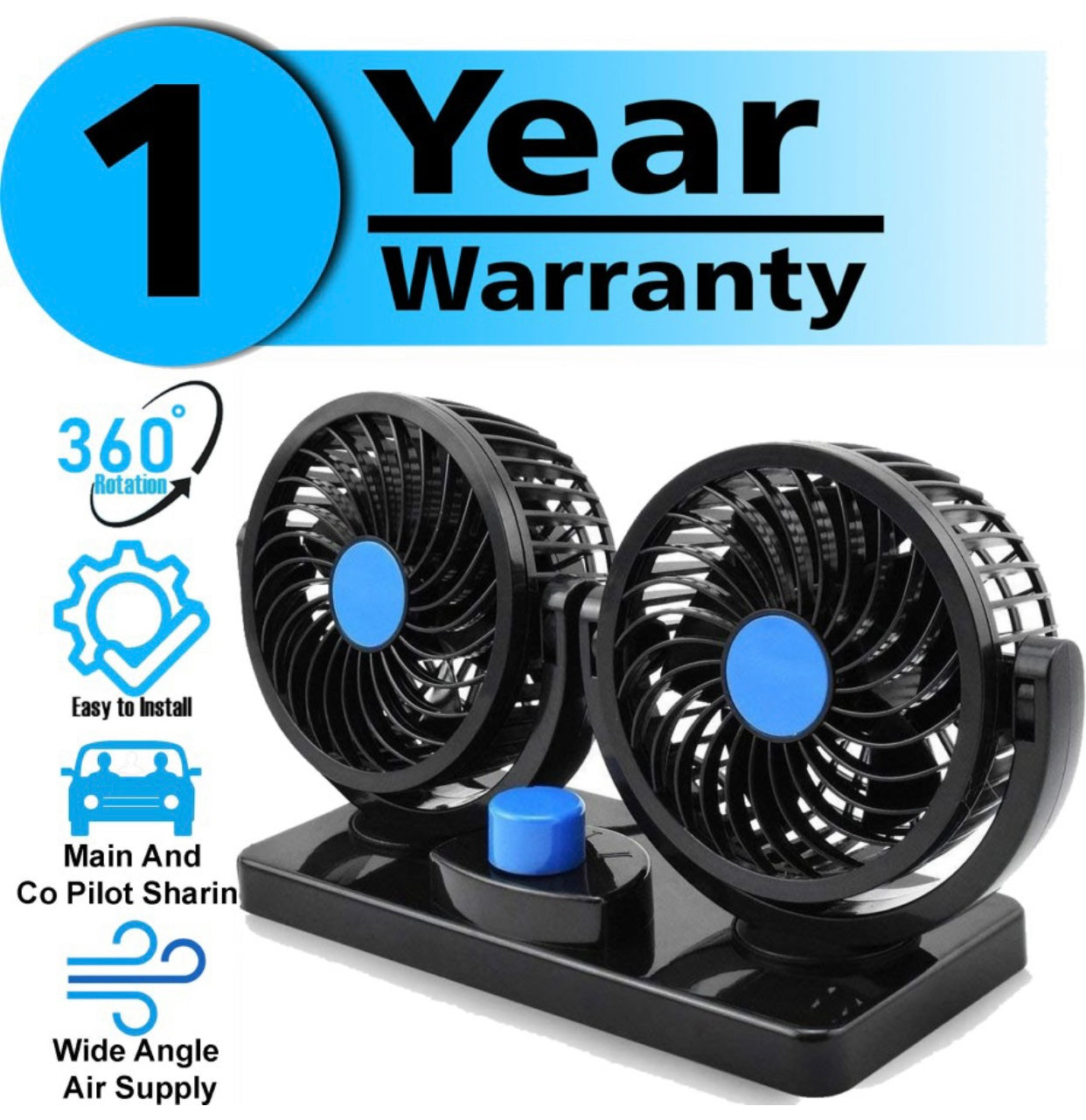 Genfrid Car Cooling Fans Model-X3