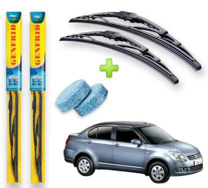 Genfrid Metal Frame Car Wiper For Maruti Swift Dzire 2005-11 (Right-21, Left–19) (Pack Of 2)(Free Washer Tablet)