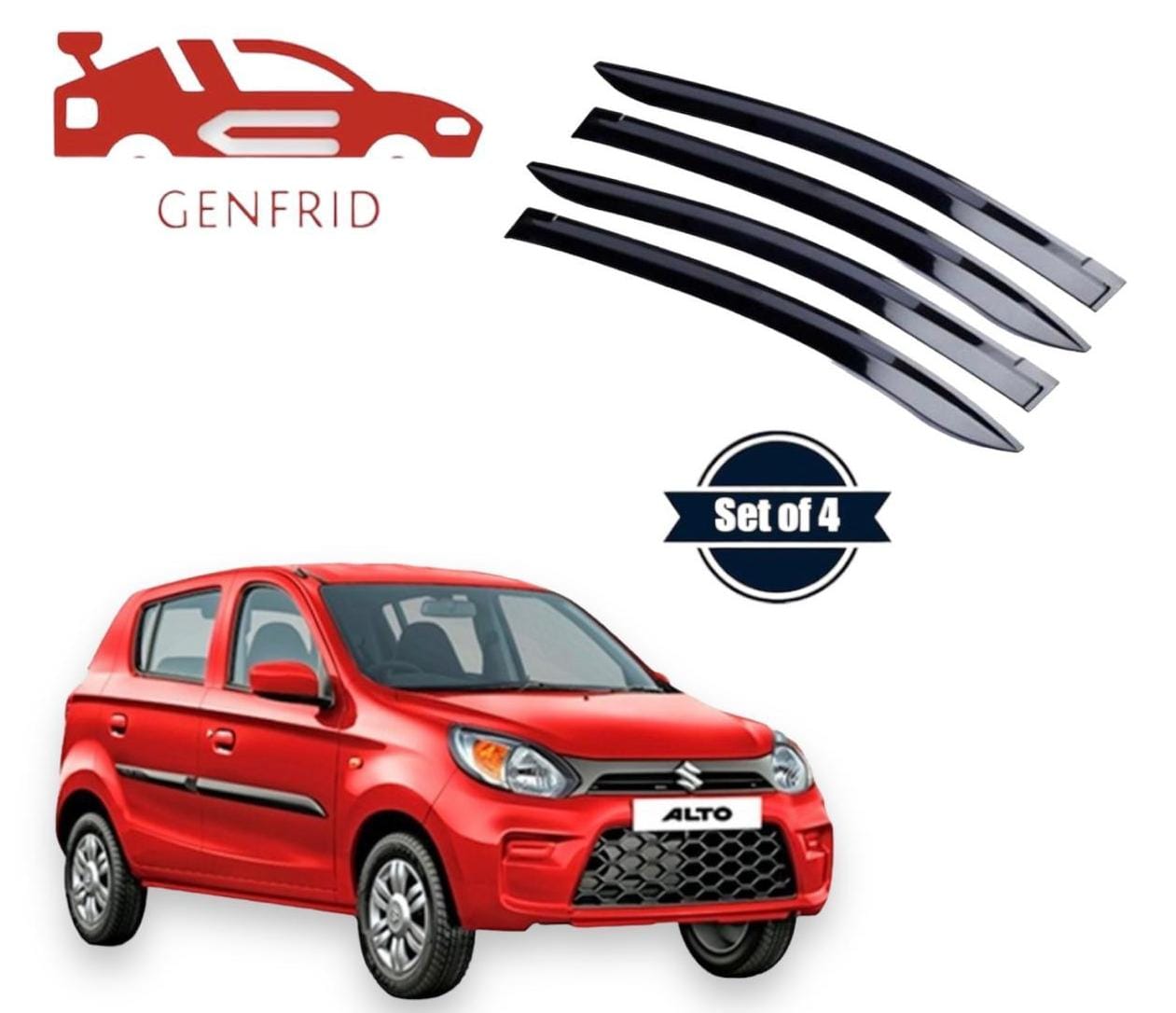 Genfrid Car Door Window Visor For Maruti Alto 800