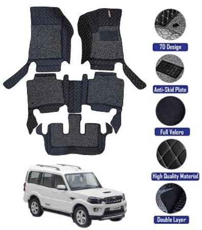 Genfrid 7D Premium Custom Fitted Car Mats For Mahindra Scorpio