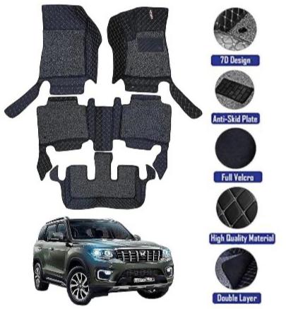 Genfrid 7D Premium Custom Fitted Car Mats For Mahindra Scorpion