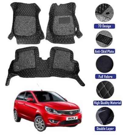 Genfrid 7D Premium Custom Fitted Car Mats For Tata Bolt