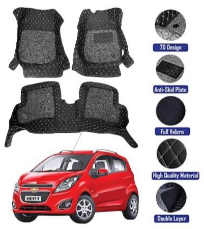 Genfrid 7D Premium Custom Fitted Car Mats For Chevrolet Beat