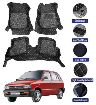 Genfrid 7D Premium Custom Fitted Car Mats For Maruti 800