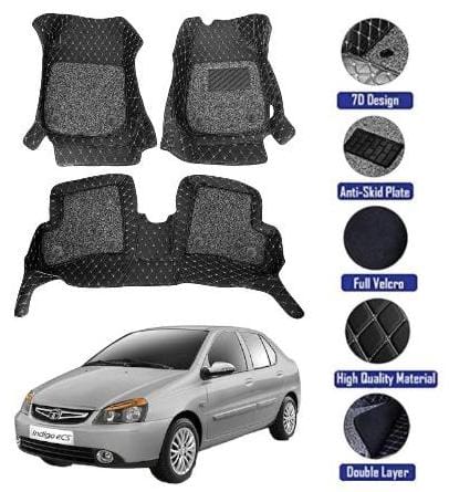 Genfrid 7D Premium Custom Fitted Car Mats For Tata Indigo