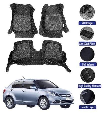 Genfrid 7D Premium Custom Fitted Car Mats For Maruti Swift Dzire 2012-16