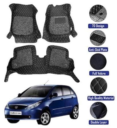 Genfrid 7D Premium Custom Fitted Car Mats For Tata Indica Vista