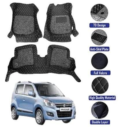 Genfrid 7D Premium Custom Fitted Car Mats For Maruti Wagonr 2010-18