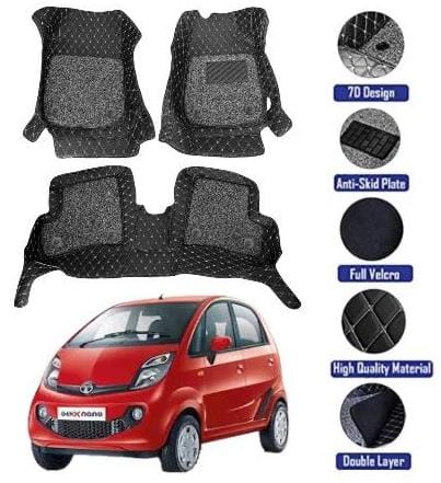 Genfrid 7D Premium Custom Fitted Car Mats For Tata Nano