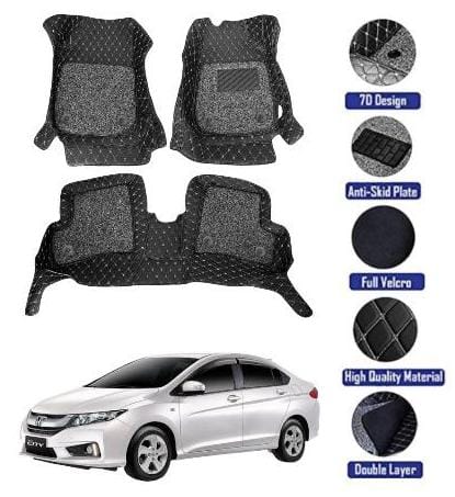 Genfrid 7D Premium Custom Fitted Car Mats For Honda City