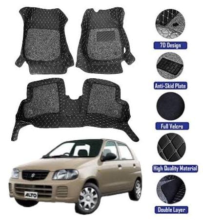 Genfrid 7D Premium Custom Fitted Car Mats For Maruti Alto