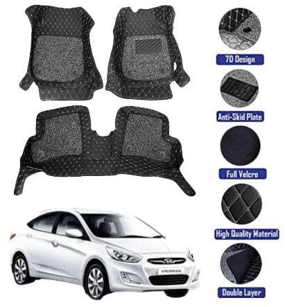 Genfrid 7D Premium Custom Fitted Car Mats For Hyundai Verna