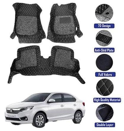 Genfrid 7D Premium Custom Fitted Car Mats For Honda Amaze 2018 - 24