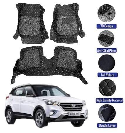 Genfrid 7D Premium Custom Fitted Car Mats For Hyundai Creta 2015-19