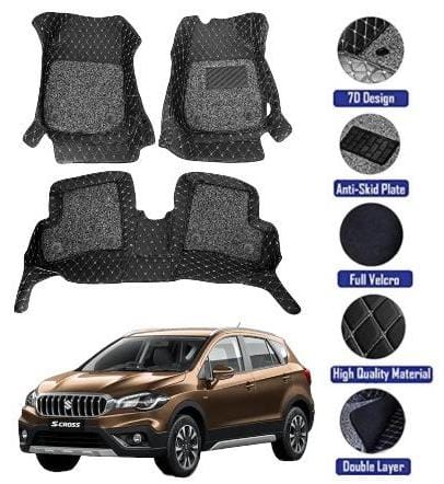 Genfrid 7D Premium Custom Fitted Car Mats For Maruti Scross