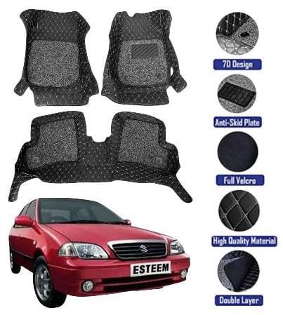 Genfrid 7D Premium Custom Fitted Car Mats For Maruti Esteem