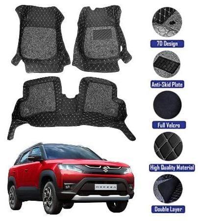 Genfrid 7D Premium Custom Fitted Car Mats For Maruti Brezza 2022-24