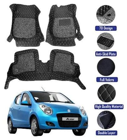 Genfrid 7D Premium Custom Fitted Car Mats For Maruti astar