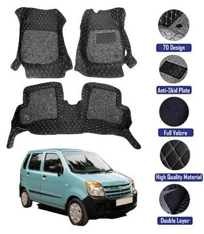 Genfrid 7D Premium Custom Fitted Car Mats For Maruti wagonr 2006-09