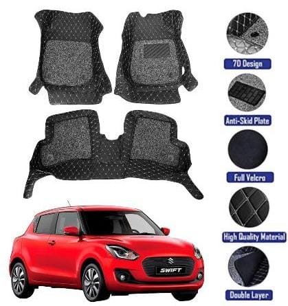 Genfrid 7D Premium Custom Fitted Car Mats For Maruti Swift 2018-23