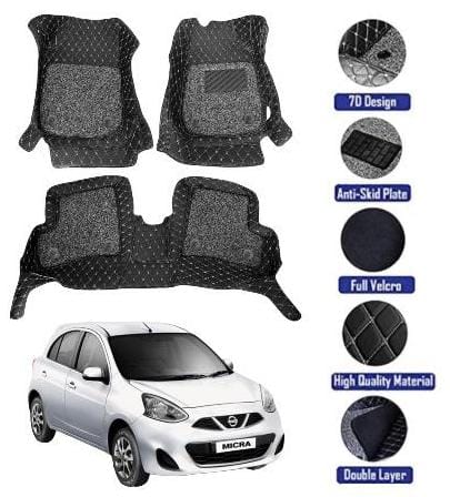 Genfrid 7D Premium Custom Fitted Car Mats For Nissan Micra