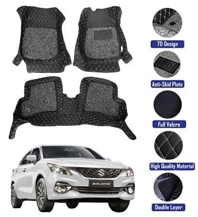 Genfrid 7D Premium Custom Fitted Car Mats For Maruti Baleno 2022-24