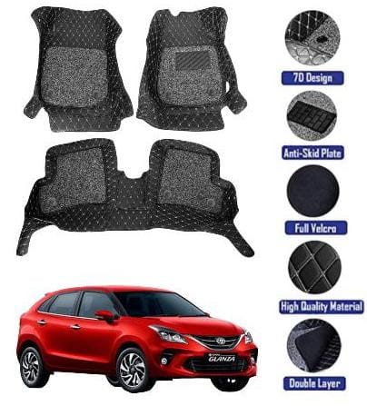 Genfrid 7D Premium Custom Fitted Car Mats For Toyota Glanza 2022-24