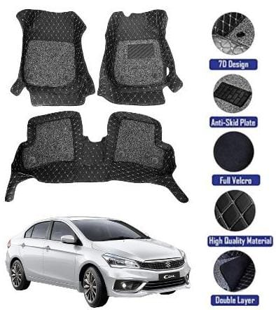 Genfrid 7D Premium Custom Fitted Car Mats For Maruti Ciaz