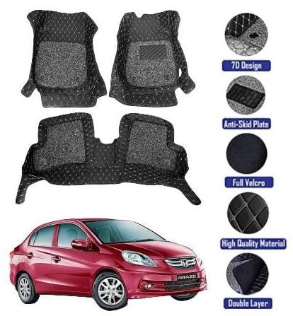 Genfrid 7D Premium Custom Fitted Car Mats For Honda Amaze 2010-17