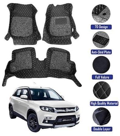 Genfrid 7D Premium Custom Fitted Car Mats For Maruti Brezza 2010-2021