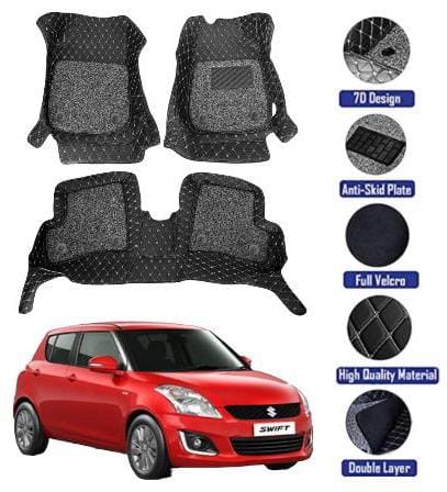 Genfrid 7D Premium Custom Fitted Car Mats For Maruti Swift 2005-12