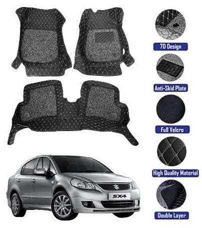 Genfrid 7D Premium Custom Fitted Car Mats For Maruti Sx4