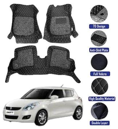 Genfrid 7D Premium Custom Fitted Car Mats For Maruti Swift 2005-11