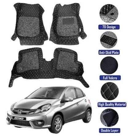 Genfrid 7D Premium Custom Fitted Car Mats For Honda Brio