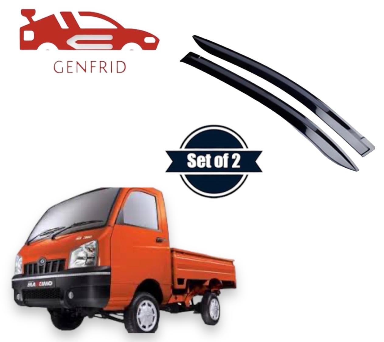 Genfrid Car Door Window Visor For Mini Truck Mahindra Maxximo