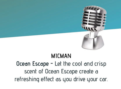 Genfrid Mic Man (Ocean Escape) Car Air Freshner/Car Perfume Diffuser Set  (37 g)