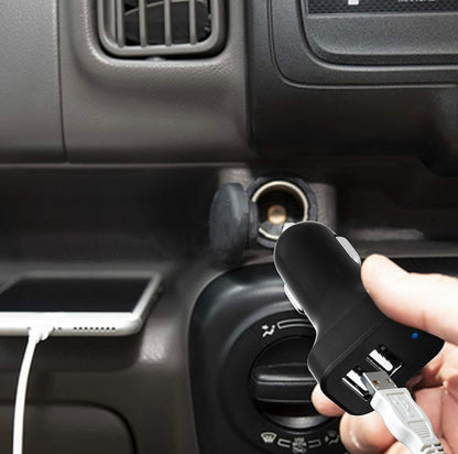 GENFRID Turbo Car Charger 10.5 W (Black, With USB Cable)