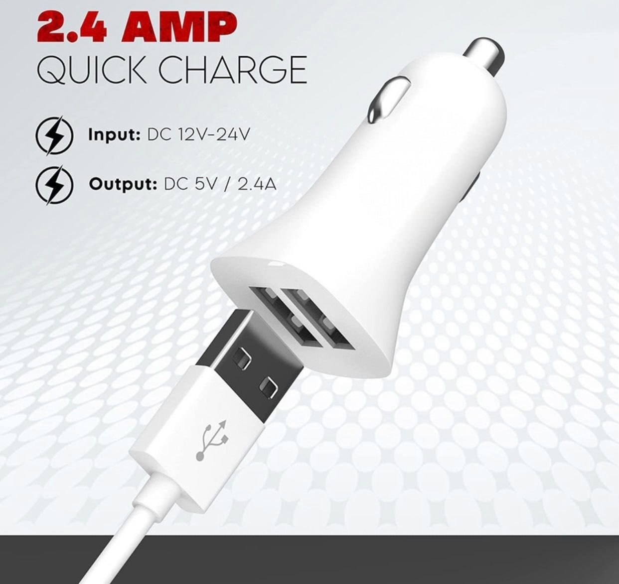 GENFRID Turbo Car Charger 18 W Qualcomm 3.0 (white)