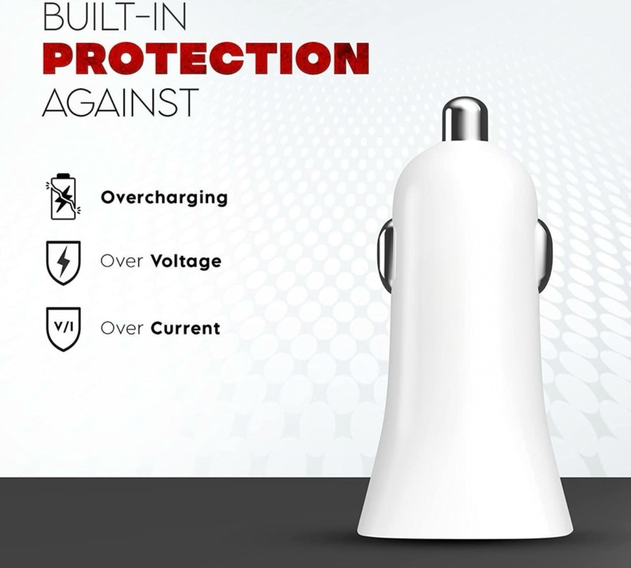 GENFRID Turbo Car Charger 18 W Qualcomm 3.0 (white)