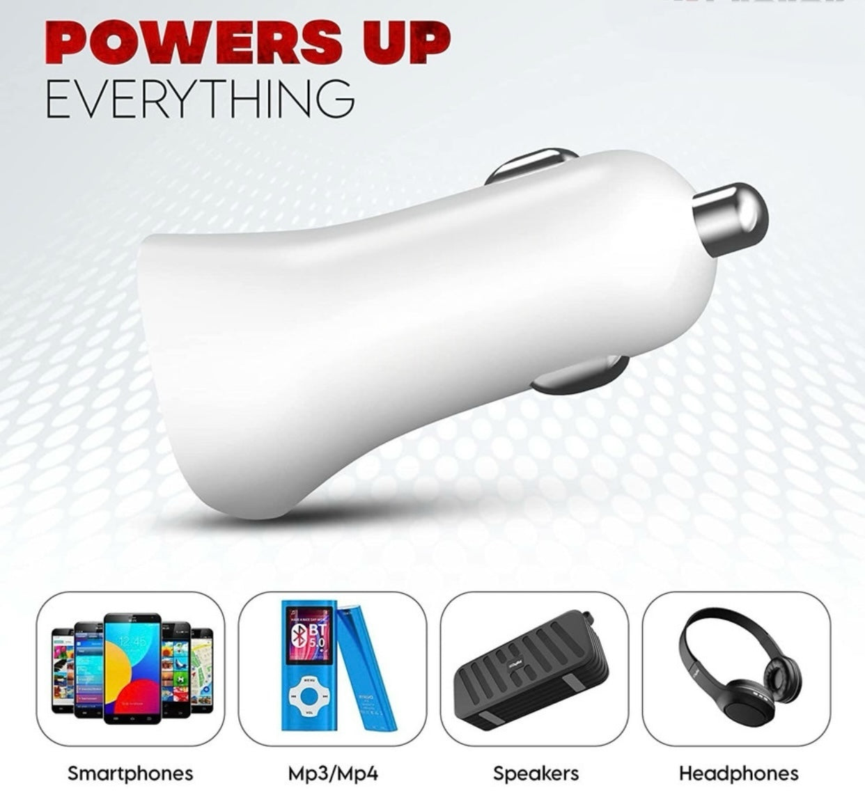 GENFRID Turbo Car Charger 18 W Qualcomm 3.0 (white)