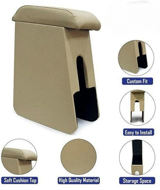 GENFRID Car Armrest (Custom Fit Wooden Console/Armrest) (Beige)